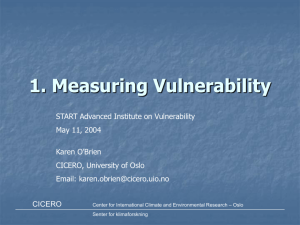 Measuring Vulnerability - START - SysTem for Analysis Research