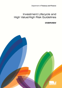 Investment lifecycle and High Value High Risk guidelines