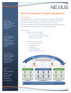 Network Deployment Program Management Program Management
