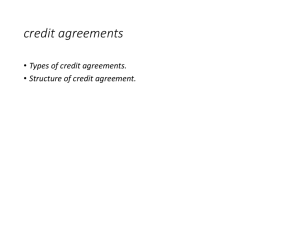 Credit sale agreements