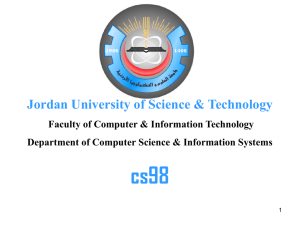 Introduction to Computers - Jordan University of Science and