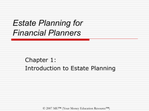 Chapter 1: Introduction to Estate Planning