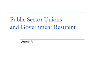 Week 8: Public Sector Unions and Government