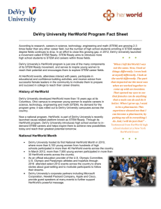 DeVry University HerWorld Program Fact Sheet