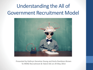Understanding the All of Government Recruitment Model