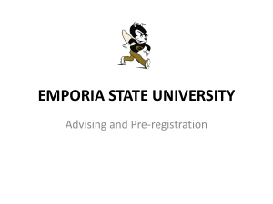 Spring 2016. - Emporia State University