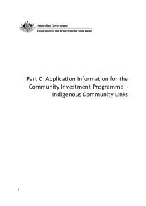 Indigenous Community Links - Department of the Prime Minister and