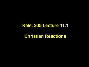 205-11.1 Christian Reactions