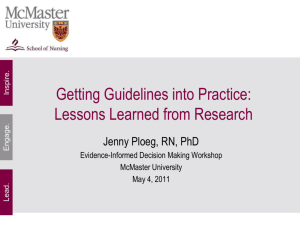 Slide 1 - Canadian Centre for Evidence-Based Nursing