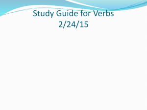 Study Guide For Weekly Tests 2/23/15