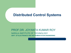 Distributed Control Systems - Prof. Dr. Joyanta Kumar Roy