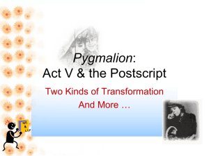 Pygmalion Act V