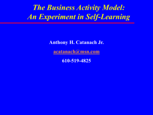 The Business Activity Model: An Experiment in