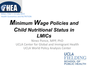 Minimum Wage Policies and Child Nutritional Status in Low to