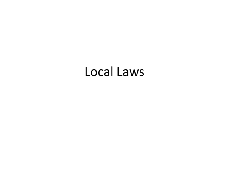 4 Local Laws