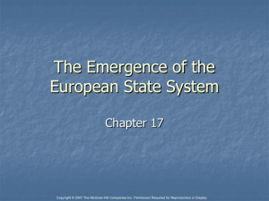 The Emergence of the European State System