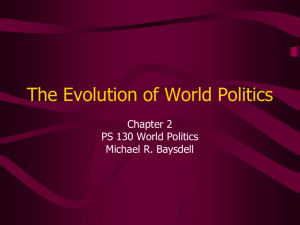 Chapter 2 The Evolution of World Politics