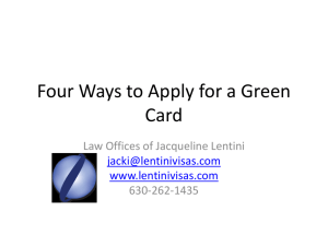 Main Ways to Apply for a Green Card