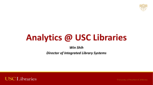 Analytics @ USC Libraries