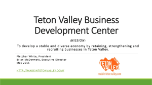 TVBD Presentation - Made In Teton Valley