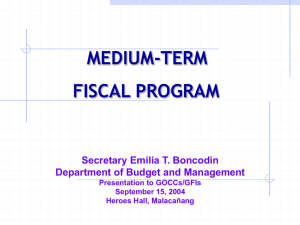 Medium-Term Fiscal Program 2004