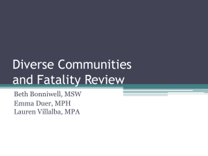 Diverse Communities - National Domestic Violence Fatality Review