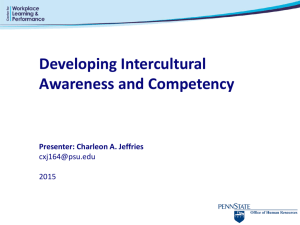 Intercultural Awareness and Competency presentation 2015