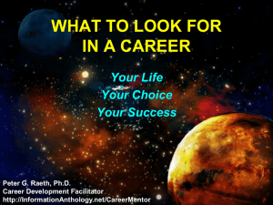 What to Look for in a Career