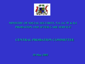 Central Probation Committee - Ministry of Social Security, National