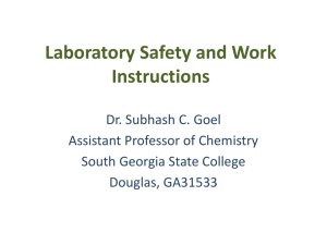 Laboratory Safety - South Georgia State College