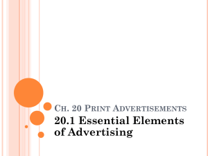 Ch. 20 Print Advertisements