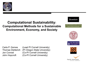 Dynamic Models - Institute for Computational Sustainability