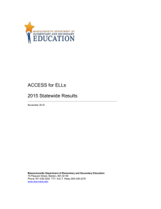 ACCESS for ELLs 2015 Statewide Results