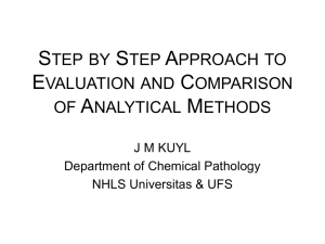 step by step approach to evaluation and comparison of analytical