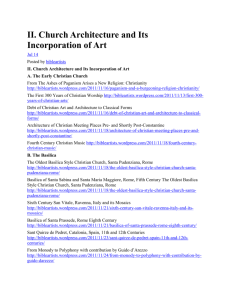 II. Church Architecture and Its Incorporation of Art