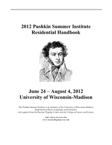 Pushkin Handbook - Pushkin Summer Institute