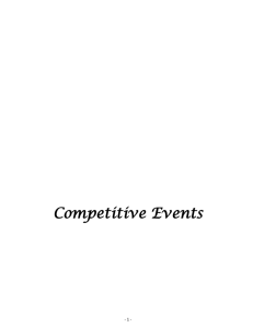 Competitive Events