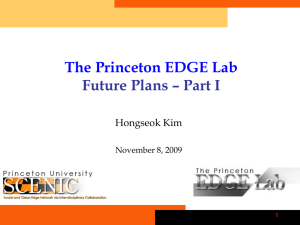 Future Plans: Part I (Hongseok Kim)