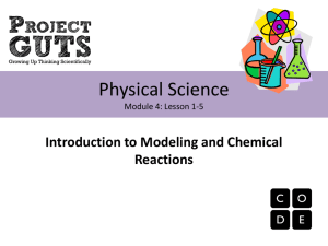 Introduction to Modeling and Chemical Reactions