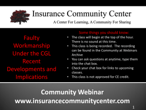 Community Webinar www.insurancecommunitycenter.com