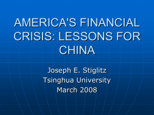 America's Financial Crisis: Lessons for China