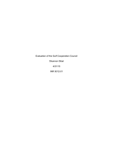 Evaluation of Gulf Cooperation Council