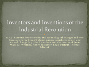 Inventors and Inventions of the Industrial Revolution