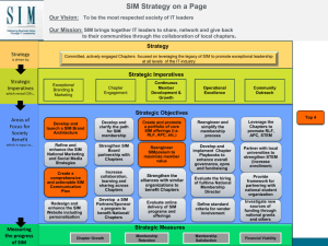 SIM Strategy on a Page