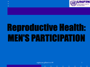 reproductive health: men's participation