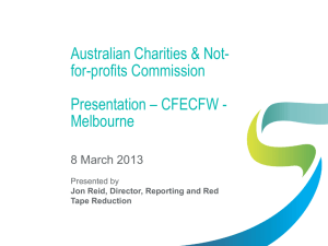 20130308_ACNC presentation to CFECFW NFP Industry Day