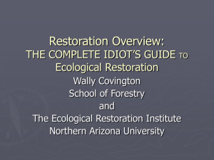 Restoration Overview PowerPoint Presentation by Wally Covington