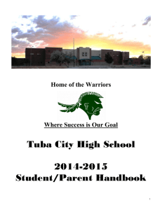 Parent/Student Handbook - Tuba City Unified School District