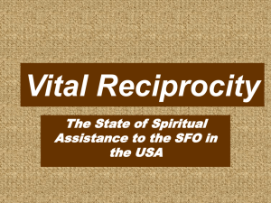 Vital Reciprocity - The National Fraternity of the Secular Franciscan