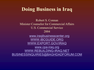 Doing Business in Iraq
